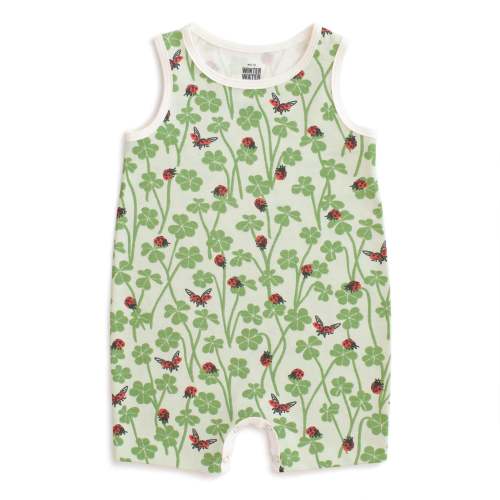 Tank Top Romper - Clover & Ladybugs Green