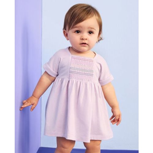 Baby Dolman Sleeve Smocked Dress & Bloomers Set