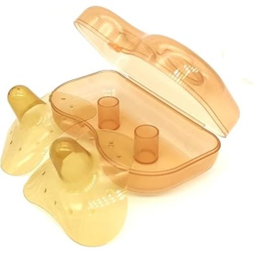 Nipple Shields for Breastfeeding Nursing Newborn for Women Baby Premium Contact Nippleshield for with Latch Difficulties or Flat or Inverted Nipples Light Brown Color 1 Pair