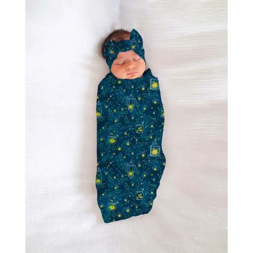 Firefly Evening Forest swaddle blanket