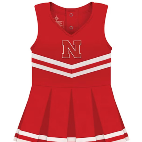 Nebraska Cornhuskers Baby Red Primary Logo Sets Cheer Dress - 35011086