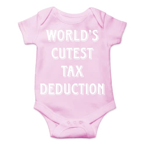 AW Fashions World's Cutest Tax Deduction Baby Bodysuit Adorable Newborn Infant Girl Romper Boy Clothes