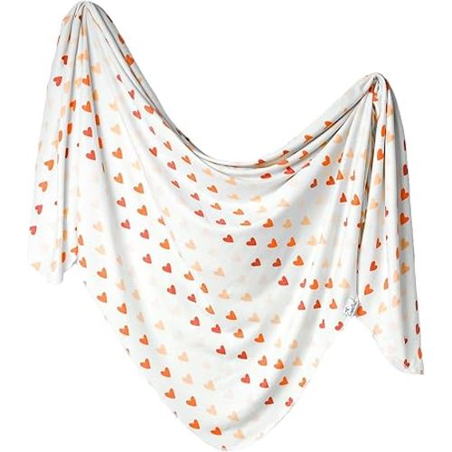 Copper Pearl Large Premium Knit Baby Swaddle Receiving Blanket Cupid