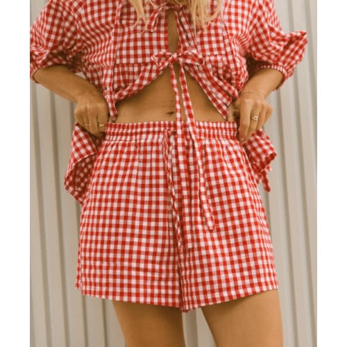 Matilda Shorts | Red Gingham