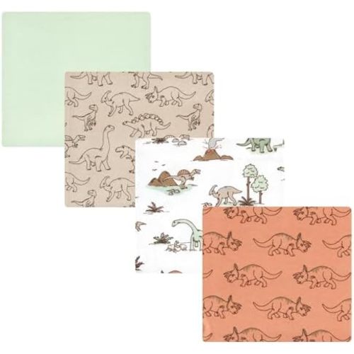 Luvable Friends Little Treasure Flannel Receiving Blankets 4pk