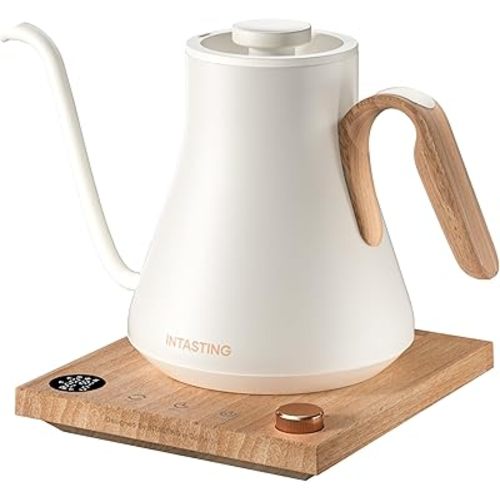 INTASTING Gooseneck Electric Kettle with ±1℉ Temperature Control, 0.9L