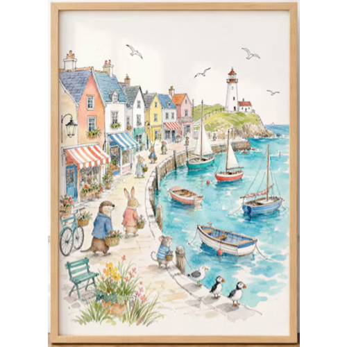Seaside critters print