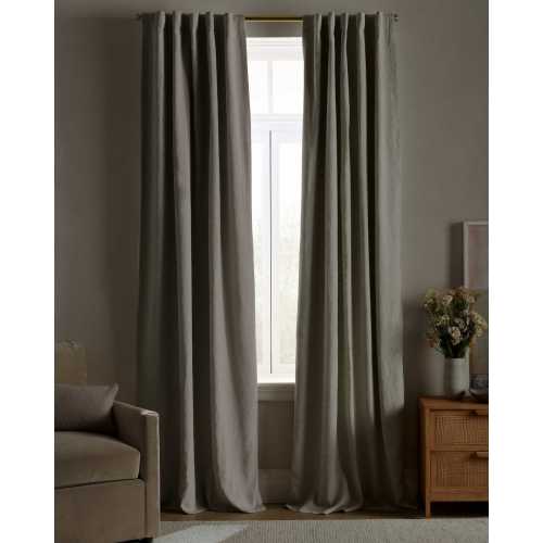European Linen True Blackout Curtain in Sage