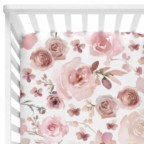 Rosies Rose Garden Crib Sheet