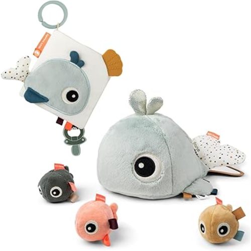 Done by Deer Wally Blue Hide&Seek Activity Toy and Sea Friends Activity Book