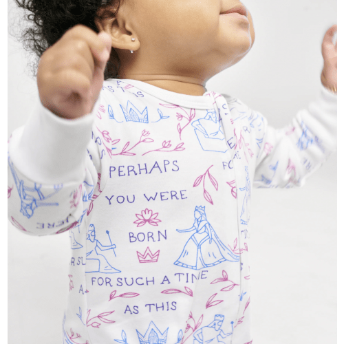 Queen Esther PJ Footed Onesie Cotton