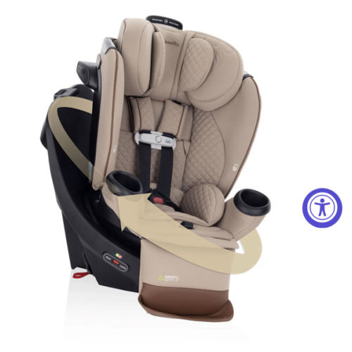 Revolve360 Extend All-in-One Rotating Car Seat with Green & Gentle Fabric