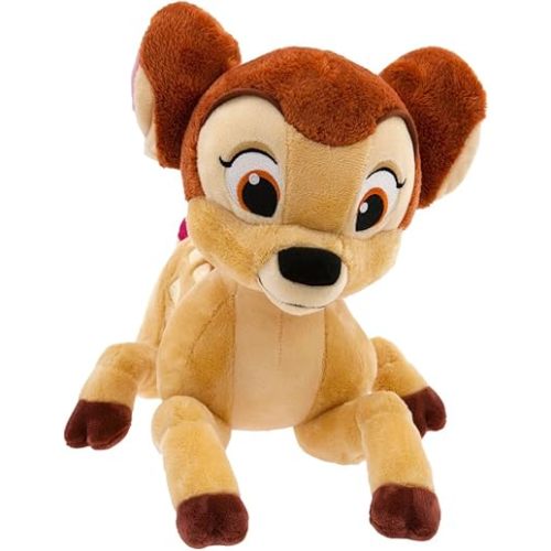 Disney Store Official Bambi Medium Soft Toy for Kids - Cuddly Character with Fuzzy Texture, Embroidered Details, & Satin Butterfly - Disney Plushy Suitable for All Ages