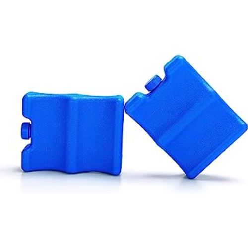 Luxja Reusable Ice Packs for Breastmilk Storage (Pack of 2), Breastmilk Bottle Ice Packs for Breastfeeding Working Mom (Fit for 4-5 Ounce), Blue