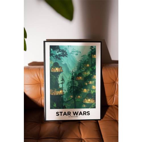 Endor Ewok Village Poster: Star Wars Sci-Fi Forest Art