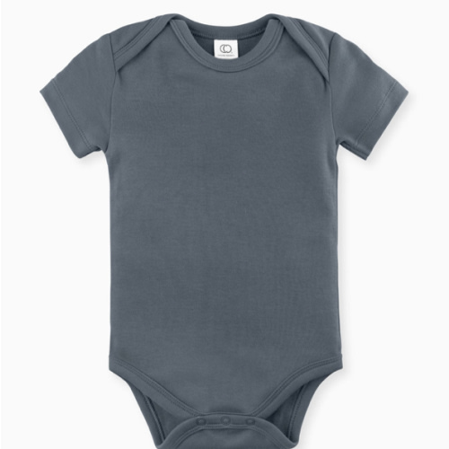 Colored Organics Short Sleeve Bodysuit | Harbor | 0-3 Months