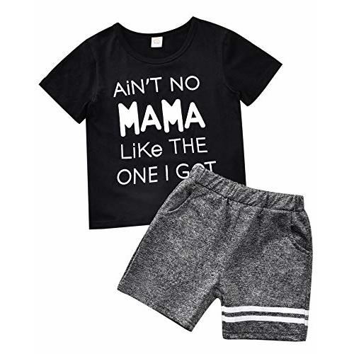 Aalizzwell Toddler Little Boys Short Sleeve T-Shirt Camouflage Shorts Set Summer Clothes Outfits