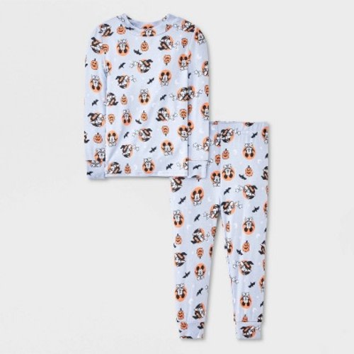 Baby Minnie & Mickey Mouse 2pc Long Sleeve Viscose Halloween Pajama Set - Gray 12M