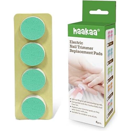 haakaa Electric Nail Trimmer Replacement Pads Baby Nail Trimmer Heads Compatible with All haakaa Nail Trimmers, Suitable for 3-6 Months, Blue