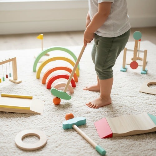 Custom Engraved Wooden Golf Toy for Kids – Personalized Mini Golf Playset & Gift