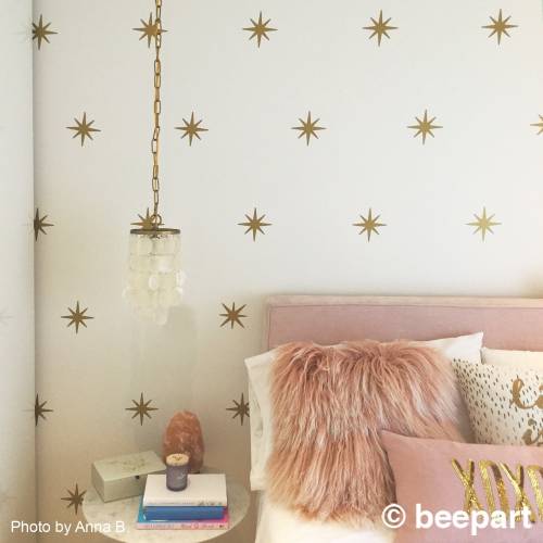 Starburst Wall Decals: Mid Century Modern stars pattern stickers