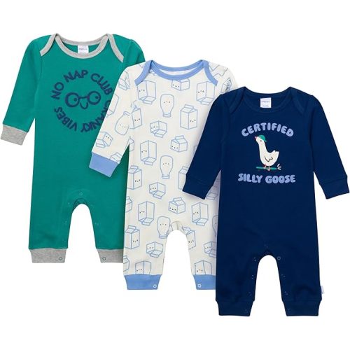 Onesies Brand unisex-baby 3-pack Cotton Romper