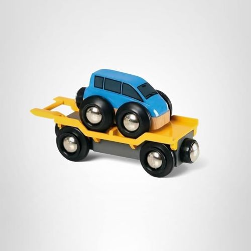 BRIO World 33577 - Car Transporter - 2 Piece Wooden Toy Train Set | Child's Imagination Igniter | FSC Certified | Ideal for Kids Ages 3+