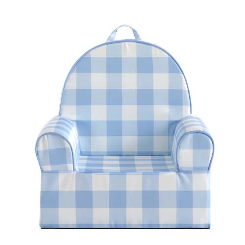 Little Next Toddler Blue Gingham Foam Chair