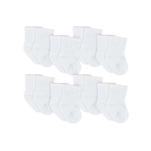 Gerber Baby & Toddler Boy or Girl Gender Neutral Wiggle-Proof Jersey Crew Socks, 8-Pack, (0/6 Months - 5T)