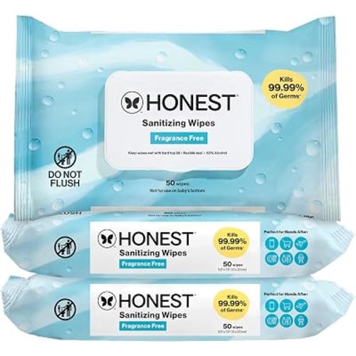The Honest Company Sanitizing Wipes, Fragrance-Free, Antibacterial, 150ct