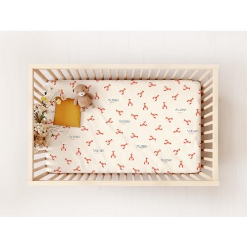 Personalized Lobster Crib Sheet: Coastal Nursery Bedding