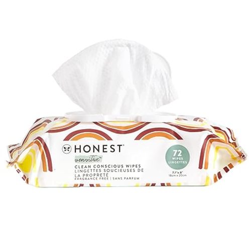 The Honest Company Hypoallergenic Multi-Use Baby Wipes for Sensitive Skin, Pattern Play, 720 Count