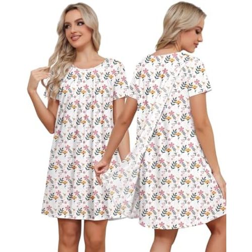 Women Tear Away Open Back Snap Dress Post Shoulder Surgery Hospital Gown Chemo Short Sleeve Adaptive Clothing