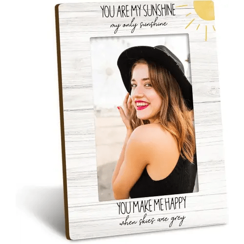 You are My Sunshine 4x6 Picture Frame, Sunshine Picture Frame, Birthday Gifts for Daughter Son Kids, Baby Girl Boy Photo Frame, Sunshine Nursery Picture Photo Frames for Desk Decor