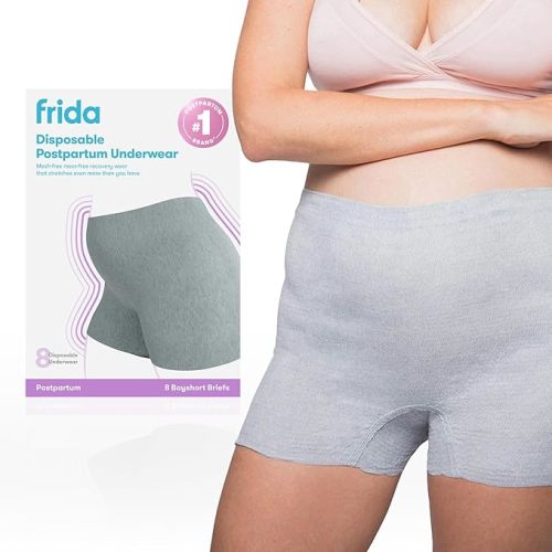 Frida Mom 8pc Postpartum Underwear, Disposable Boyshort Panties