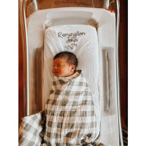 Embroidered Bassinet Sheet