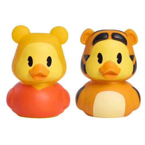 Dukalooz Disney Winnie the Pooh and Tigger Small Toy Duck 2 Pack, Collectible Toy Figure, for Kids Ages 3 and up