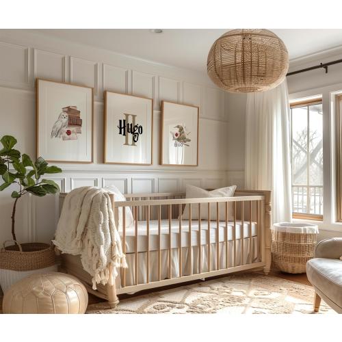 Personalized Wizard School Nursery Art Print | Custom Magic Decor