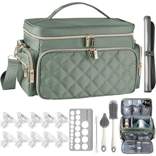 Breast Pump Bag Kit for Spectra S1/S2, Pumping Bag with Bottle Brush Set