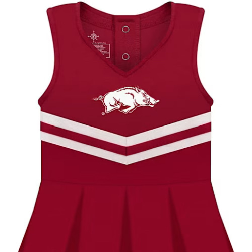 Arkansas Razorbacks Baby CARDINAL Primary Logo Design Sets Cheer Dress - 35011085