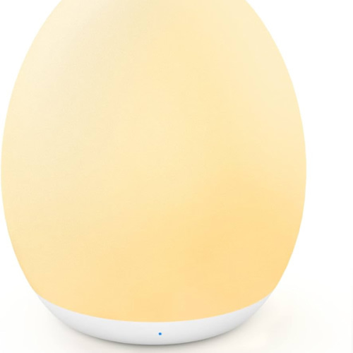 MediAcous Night Light for Kids, Baby Egg Light for Nursery, 7 Colors Changing & Stepless Dimming, Soft Silicone Touch Night Lamp with 1 Hour Timer, Rechargeable Nursery Night for Breastfeeding