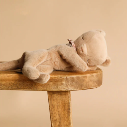 Sleeping kitten plush, Small - Cream peach - Maileg USA