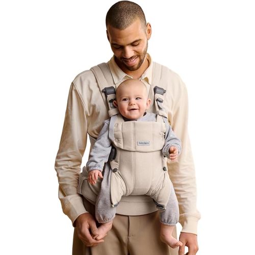 BabyBjörn Baby Carrier Harmony, Woven mélange, Light Beige | 3-in-1 Ergonomic Baby Carrier; Newborn, Facing-in, Outward-Facing, and Back Carrying Positions Supported (7-40 lbs), Newborn to Toddler
