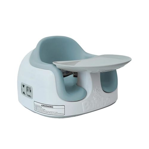 Bumbo 3-in-1 Multi-Seat for 6 to 36 Months, Travel Baby and Infant Feeding & Play Floor Seat, Portable Booster with Dining Tray, White/Desert Mirage