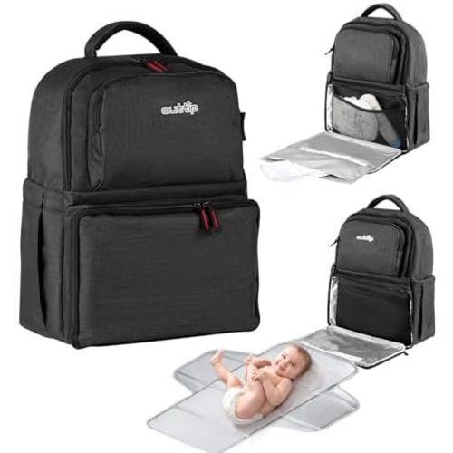 Baby Diaper Bag Backpack,With Detachable Portable Changing Pad, 15 Compartments, Multifunction Bag, Large Capacity Bags for Newborn Boys & Girls