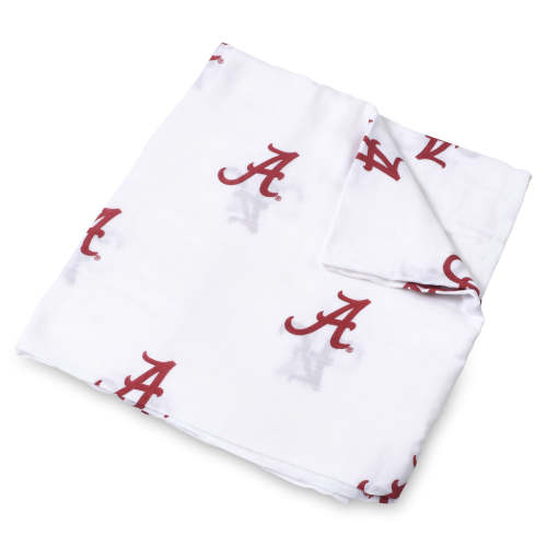 University of Alabama Crimson Tide Muslin Swaddle Blanket | Officially Licensed Baby Gift