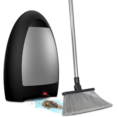 EyeVac Home Touchless Vacuum Automatic Dustpan - Great for Sweeping Pet Hair Food Dirt Kitchen - Ultra Fast & Powerful, No More Bending Down, Bagless, Corded, Automatic Sensor, 1000 Watt (Matte Black)