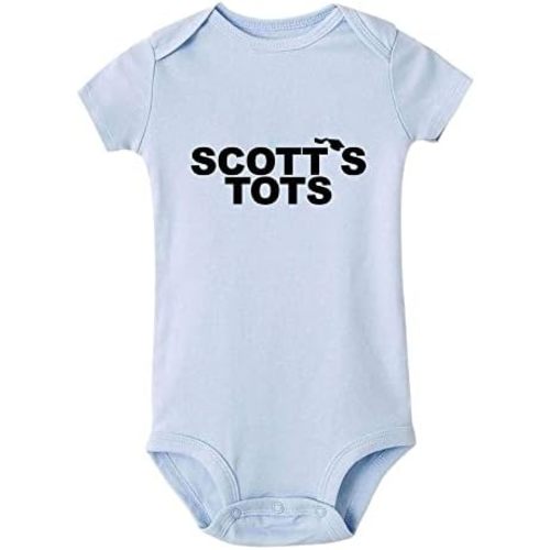Scott's Tots Cute Bodysuit Infant Rompers Unisex Baby Short/Long Sleeve Onesie