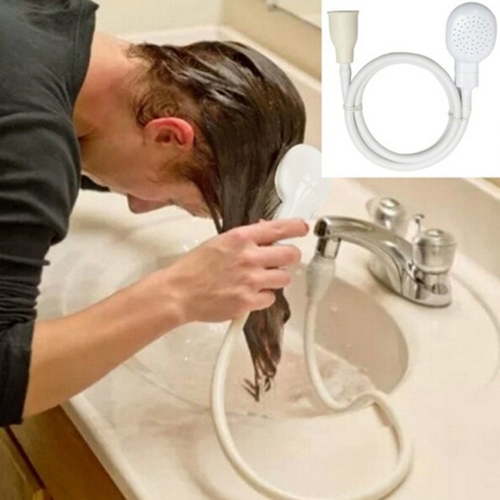 Sink Spray Rubber Hose, Sink Hose Attachment for Faucet Portable Sink Hose Faucet Sprayer, Shampoo Sprayer for Dog, Pets, Bathing Baby, Washing Hair, Rinsing Vegetables