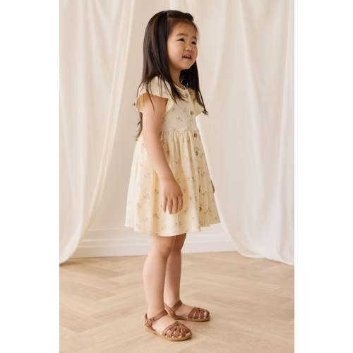 Organic Cotton Dahlia Dress - Thelma Parchment